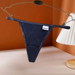 Seksikad madala v&ouml;&ouml;kohaga l&otilde;ngaga puuvillased stringid puhtast puuvillast antibakteriaalsed hingavad alusp&uuml;ksid naiste &otilde;mblusteta &otilde;hukese joonega bikiinipesu M tumesinine v&auml;rv