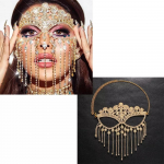 India tutiloormask n&auml;ole Naised Rhinestone n&auml;omaskid Masquerade tantsupeol banketi kaunistamine n&auml;o aksessuaarid Ehted