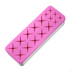 Organizer Rectangle Silicone Make up Brush Holder Cosmetics Storage Display Case 16 Grids roosa punane v&auml;rv