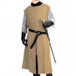 Keskaegne Halloweeni r&uuml;&uuml;tli tabardi cosplay kost&uuml;&uuml;m viikingi varrukateta tuunika tikandid L&otilde;vis&uuml;da s&otilde;dalane kleit renessanss LARP S kaamel