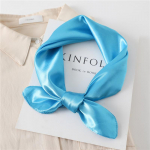 Klassikaline siidist &uuml;hev&auml;rviline kandiline sall &ndash; mitmek&uuml;lgne naiste moeaksessuaar, professionaalne juuksepael, 60 cm FL23-11