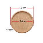 Gravureeritud Puidust Tee ja Kohvi Alusaluste Komplekt Loominguliste Isolatsioonipatjade ja Alustega Beech wood round groove 10*10