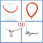 Pierres et Min&eacute;raux. Parure bijoux Bracelet Collier perles Cornaline d'Uruguay Qualit&eacute; 5 A Taille personnalisable.