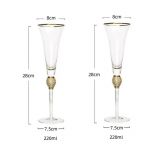 4/2 tk Creative kullast &auml;&auml;ristega klaasist tassi punase veini kokteil &scaron;ampanja viski klaasist joogitops baari peokoker pulmatarbed 301-400ml