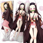 Anime Demon Slayer Kochou Shinobu figuur v&otilde;rdse keha kallistatav kehapadi padjap&uuml;&uuml;r kahepoolne 3D-tr&uuml;kk DIY kahem&otilde;&otilde;tmeline seksikas kingitus 50x150cm pillowcase