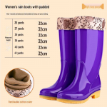 Naiste libisemiskindlad k&otilde;rge s&auml;&auml;rega soojad vihmasaapad - Tasuta saatmine 39