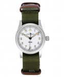 Hamilton Khaki Field tekstiilrihm valge sihverplaat kvarts H69301910 unisex k&auml;ekell valge