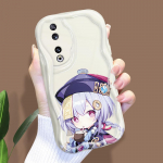 Armas koomiksimustriga kreemjas tekstuuriga korpus Lainelise servaga pehme silikoonkaanega telefoni&uuml;mbris Huawei Honor Infinix Tecno iPhone'i jaoks Honor 50 SE must