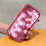 Pehme silikoonist ruudukujuline redelprintimismuster telefoni korpus, t&auml;iskaanega kaamera p&otilde;rutuskindel kaitse kummist &uuml;mbris iPhone Infinix Tecno OnePlus jaoks Itel A70 tumepunast v&auml;rvi