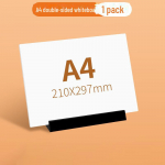 Akr&uuml;&uuml;l k&auml;sitsi maalitud valge tahvel v&auml;ljapanek piimateepoodidele &ndash; Kustutatav hinnakirja alus