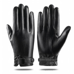 Meeste talvised PU-nahkkindad - Tuulekindlad, Veekindlad, Puuteekraaniga &uuml;hilduvad, Pluss sametvooder s&otilde;itmiseks ja rattas&otilde;iduks. One Size must