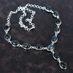 Pietersiidi kaelakee v&auml;&auml;riskivikaelakee k&auml;sit&ouml;&ouml;ehted 925 sterlingh&otilde;be reguleeritav ketikaelakee naturaalne pietersiidi ehe pulmakink Adjustable