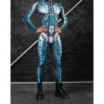 Mehed T&auml;iskasvanutele Steampunk Bodysuits The Future Robot CyberPunk Jumpsuit Halloweeni p&uuml;hadepeo Cosplay kost&uuml;&uuml;m Alien Rompers Zentai XXXL