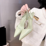 Naiste Slingback Disain Peenikese Kontsaga Kingad K&otilde;rge Kontsaga Sandaalid Naised Peale T&otilde;mmatavad Terava Ninaga Peokingad Seksikad Mitmek&uuml;lgsed Kontsad Naised 37 heleroheline v&auml;rv
