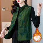 Uus Hiina Vest Varrukateta Rahvusliku Stiili Top Paksustatud Suure Suurusega Vest Pandlaga Retro Kihiline Mantel L