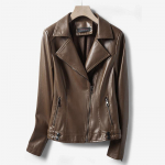 Naiste t&auml;navamood Teise kihi lambanahast jakk Kunstnahast l&uuml;hike mantel S&uuml;gis Talv Roheline Moto Biker Pealisr&otilde;ivad Vabaaja topid XXXXL &scaron;okolaad