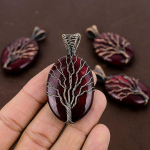 Red Labradorite Handmade Copper Wire Wrap Jewelry Pendant 2.36 m5o53