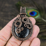 Nuummite Handmade Copper Wire Wrap Jewelry Pendant 2.29 h7d14
