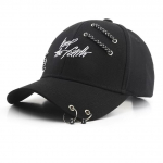 Pesapallim&uuml;ts M&uuml;ts Raudr&otilde;ngas Kett Vedru Suvi S&uuml;gis Punk Hip hop Rock Reguleeritav Unisex Mehed Naised V&auml;litingimustes Vabaaja Puuvillane Snapback x1