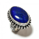 Lapis Lazuli Handmade 925 Sterling Silver Jewelry Ring Size 9 w4b02