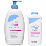 SebaMed Baby Lotion, 400ml & Baby Powder, 200g Combo