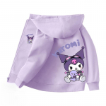 2025 MINISO Pehme ja armas Kuromi multikas anime perifeeria Poisid ja t&uuml;drukud Lukuga kapuutsiga dressipluusid S&uuml;gis ja talv Mood laste lukuga dressipluus 160