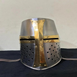 Keskaegne Templar Messingist Rist Soomus Metallkiiver Ristis&otilde;dija Kiiver Halloweeni Kingitused