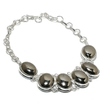 Pyrite Agate Gemstone Handmade 925 Sterling Silver Jewelry Necklace 18 j1e06