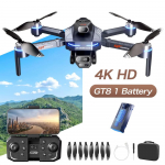 2025 T&auml;iesti uus GT8 Professionaalne 8K HD Kolmekordse Kaameraga Droon Puldi M&auml;nguasi Takistuste V&auml;ltimine Harjadeta Mootor Kokkupandav FPV Wifi Neljarootoriline Kingitus 4K 1 battery
