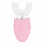 Majapidamises kasutatav ultraheli laetav silikoonist U-kujuline elektriline hambahari hammaste valgendushari(Roosa ) roosa