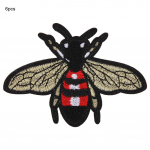 6 tk Armas Mesilase Kuju Tikandiga Paigaldusplaastrid &Otilde;mblemise Dekoratsioon Plaaster DIY R&otilde;ivaste Applikatsioon