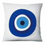 Kurja silma s&uuml;mboliga kunstiprint padjakate Padjap&uuml;&uuml;r Dekor Kodu Elutuba Diivan Ruudukujuline Viska Padjap&uuml;&uuml;r Kontoritooli Istmele 30x30cm beež