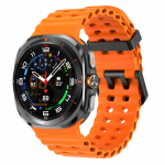 Marine Band Samsung Galaxy Watch 7 ultra Rihm 47mm Tarvikud Sport silikoonist K&auml;ev&otilde;ru correa Galaxy Watch ultra Rihm 47mm galaxy watch 7 ultra oranž