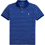 Polo Ralph Lauren Ss24 Valge triibuline v&auml;ikese hobuse tikandiga polos&auml;rk Meeste polos&auml;rgid Sinine 710795256-004 S