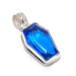 Natural Tanzanite Quartz Gemstone 925 Sterling Silver Jewelry Pendant 1.38 e3p13