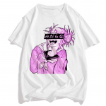 Meeste Senpai Anime Girl Nerdy Modal White Print T-s&auml;rk Naiste Manga Streetwear Tees&auml;rk S