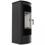 Puiduk&uuml;ttega terasest kamin KRATKI TITAN Panorama &Oslash; 150 11 kW