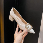 Naiste pluss-suuruses kingad, paksud kontsad, pumbad, uus t&uuml;druk, terava ninaga, k&otilde;rged kontsad, kivikestega pulmakingad 43