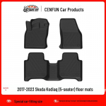 Skoda Kodiaq 2017-2023 TPE &Ouml;koloogilised P&otilde;randa- ja Pagasiruumimatid 5-seat mats