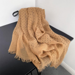 Kvaliteetne Korea t&auml;pilise mustriga puuvillane ja linane sall talveks, mitmek&uuml;lgne pikk sall-&scaron;all More than 175cm