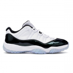 Air Jordan 11 Retro Low Emerald Meeste Tennised Valge Emerald-Rise-Must 528895-145 43