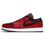 Air Jordan 1 Low Reverse Bred Meeste Tennised Gym-Red Black White 553558-605 40.5