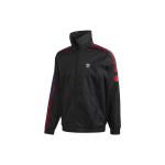 Adidas Originals Trefoil Kontrastlogoga Tr&uuml;kiga Triibuline Dressipluus Meeste Pealisr&otilde;ivad Must GE0841 XS