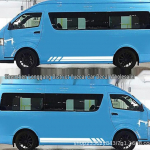 Y287 Auto Ukse K&uuml;lgseeliku Triipkleeps VW Transporter T4/T5/T6 jaoks. valge