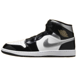 Air Jordan 1 Mid SE Must Valge Metallik H&otilde;be Meeste Tossud Metallik-Kuld HV0789-010 44