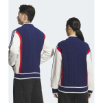 Adidas Originaalid Kardiigan Rs U Unitefit Madu Aasta Piiratud V&auml;rviplokk Triibuline Mood Mugav Lukuga Pikkade Varrukatega Kudumid Unisex Topid JN0717 S white