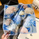 Uus 100% naturaalsest siidist ruudukujuline sall naistele bandana peapael sallid &scaron;aalid ruudukujuline lilleline foulard m&auml;hised cachecol femme bufanda Real silk 53x53cm