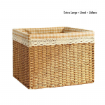 Rotangist punutud kaanega hoiukorv - Kosmeetikaorganisaator ja suupistekarp Four-Piece Set