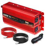 LVYUAN 1500W 12V Hetkeline Maksimaalne Modifitseeritud Siinusruut DC12V kuni AC100V Toiteinverter 2 AC 2 USB Autoinverter mitmekordse kaitsega P&auml;ikeseenergia
