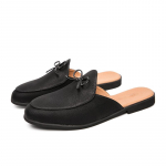 Uued meeste kikilipsuga mustad PU-nahast poolpapud Kingad Meeste vabaaja klounid Mokassiinid Hingavad Loaferid Zapatos Hombre 38 must